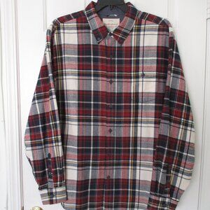 Weatherproof Mens L/S Cotton/Poly Red Flannel Button-down Shirt - Size XXL
